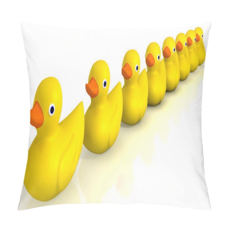 Personality  Your Toy Rubber Ducks In A Row Pillow Covers