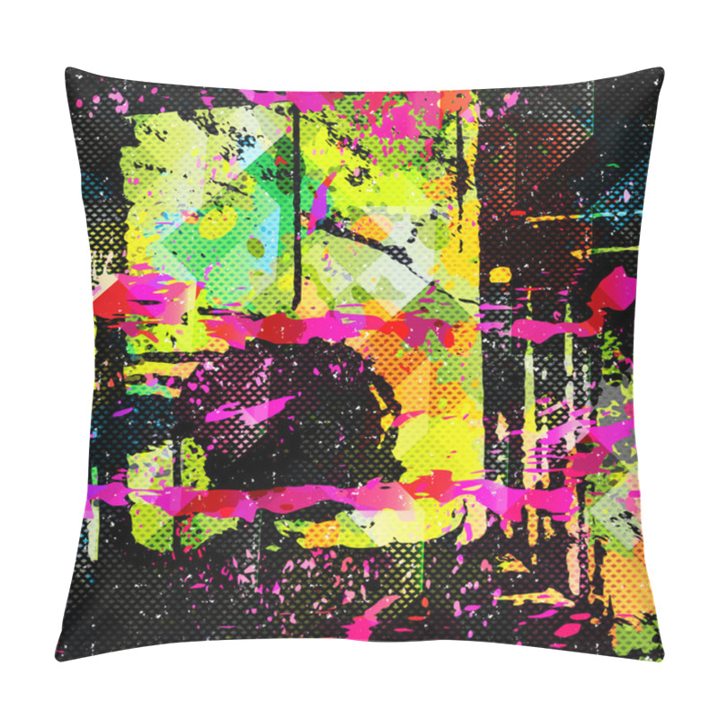 Personality  Beautiful Abstract Spot Graffiti Vector Illustration Pillow Covers