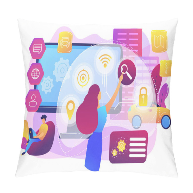 Personality  Intelligent Interface Concept Vector Illustration Pillow Covers