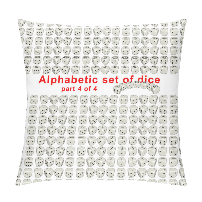 Personality  Alphabet Dice. Part 4 Of 4 Pillow Covers