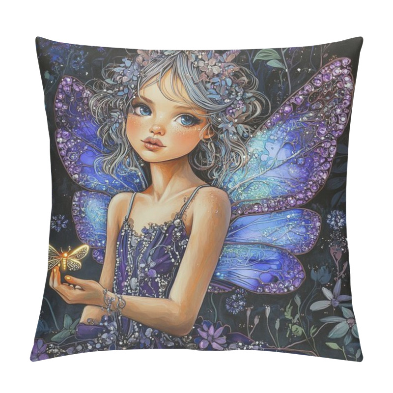 Personality  Beautiful Young Woman With Butterfly Pillow Covers