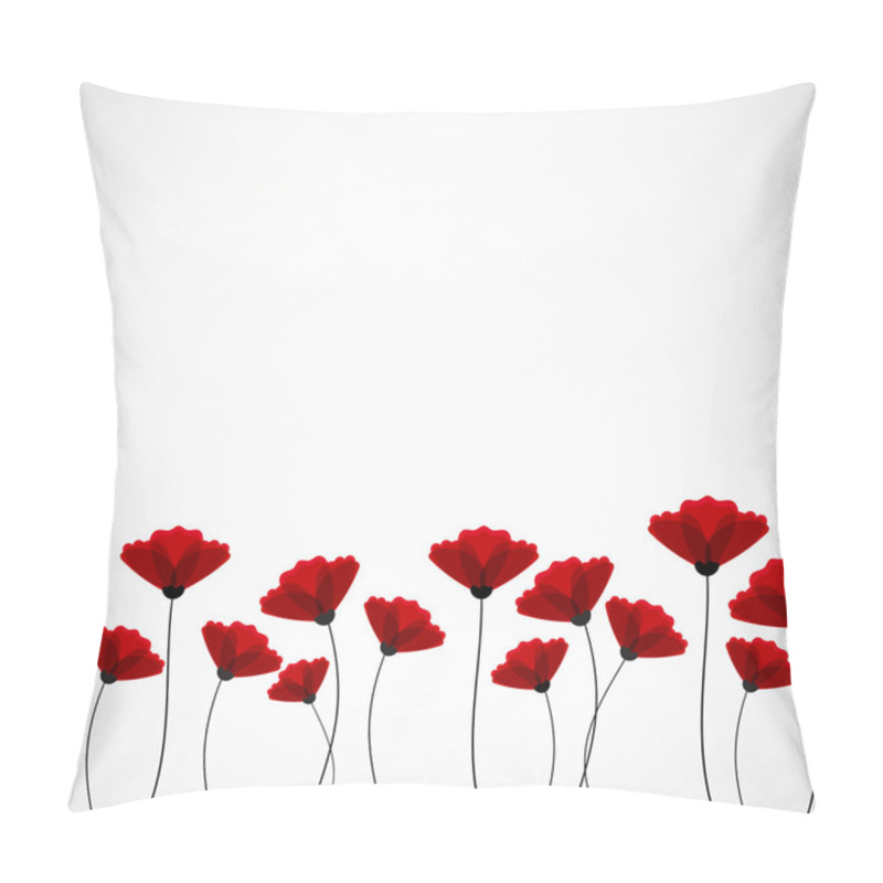 Personality  Abstract  Red Poppy Flowers Pillow Covers