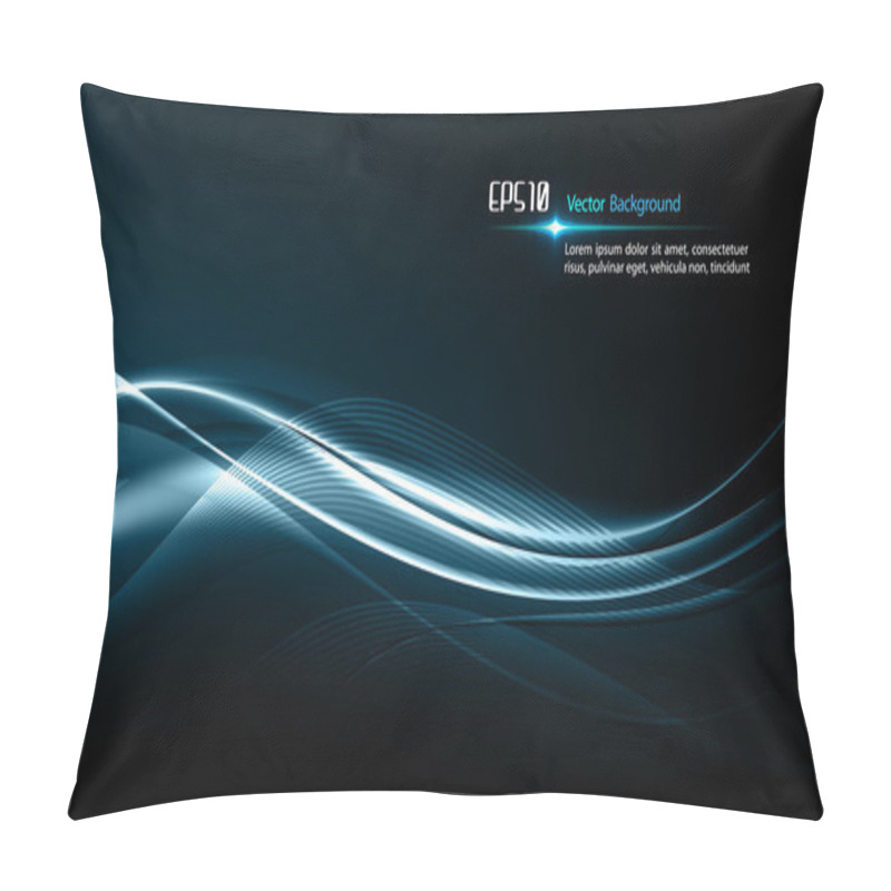 Personality  Smooth Waves | Dark Design Template Pillow Covers