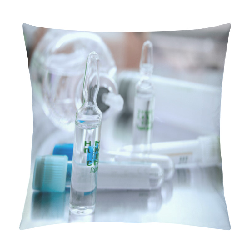 Personality  Ampule Against The Tubes And Other Medical Objects Pillow Covers