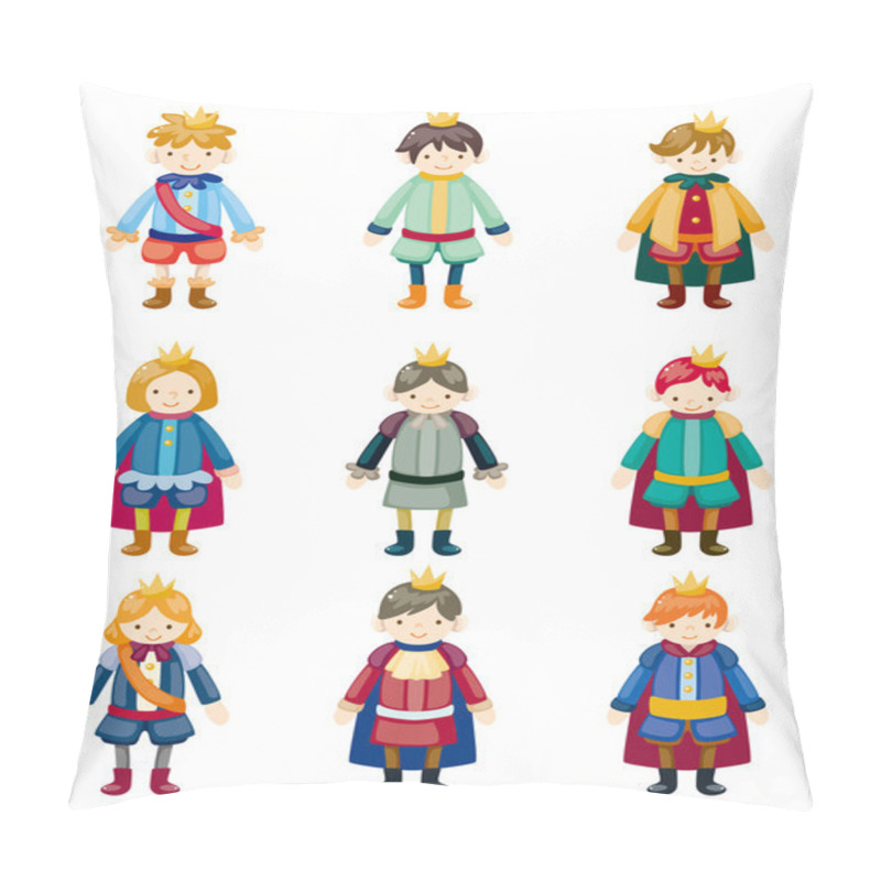 Personality  Cartoon Prince Icons Set Pillow Covers