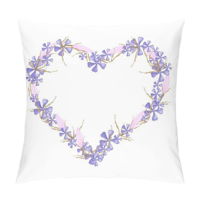 Personality  Geranium And Equiphyllum Flowers In A Heart Shape Pillow Covers