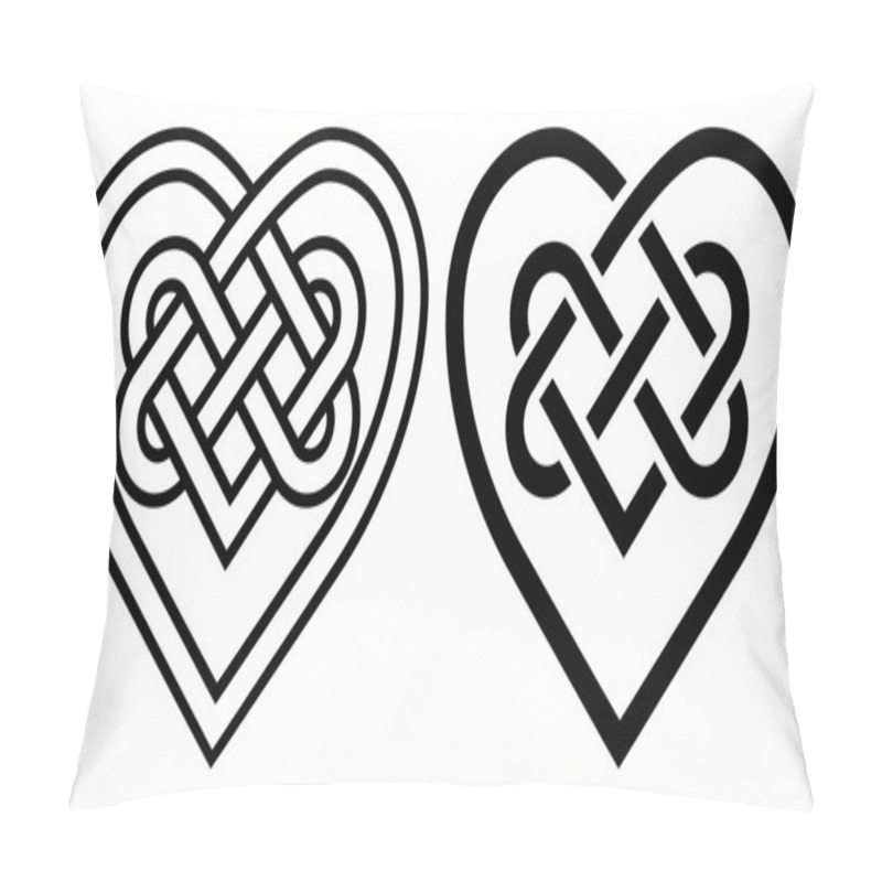 Personality  Intertwined Heart In Celtic Knot Pillow Covers