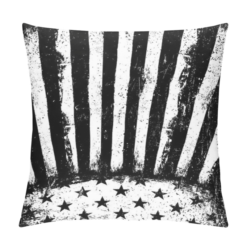 Personality  American Flag Grunge Background. Pillow Covers