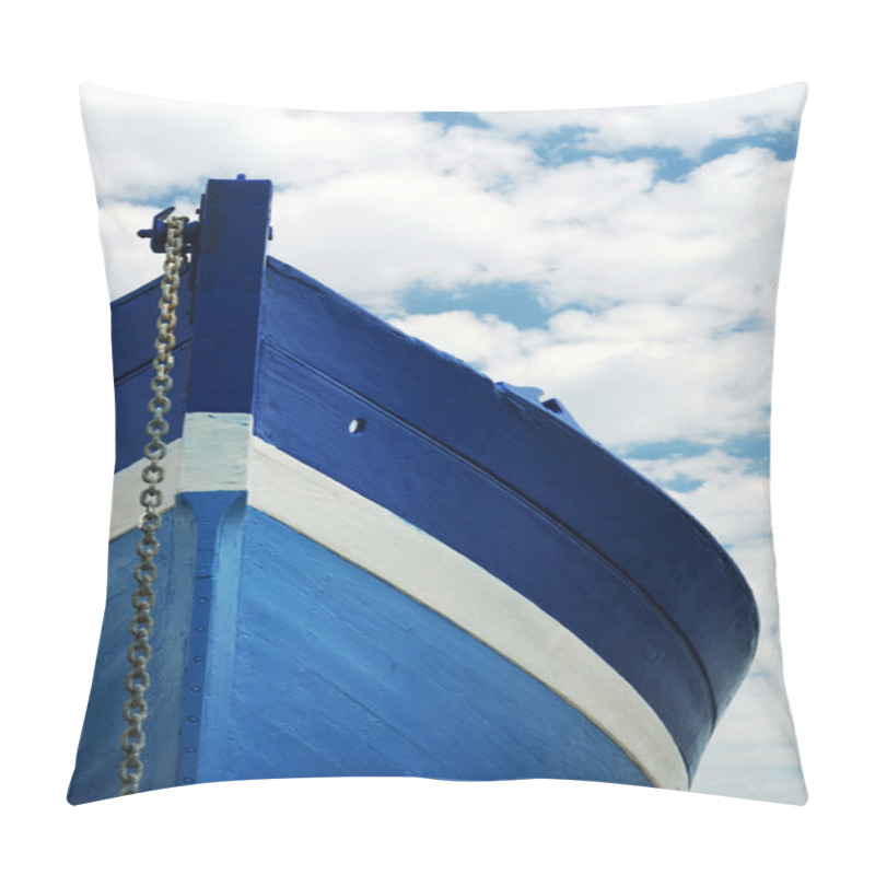 Personality  White And Blue Wooden Boat Pillow Covers