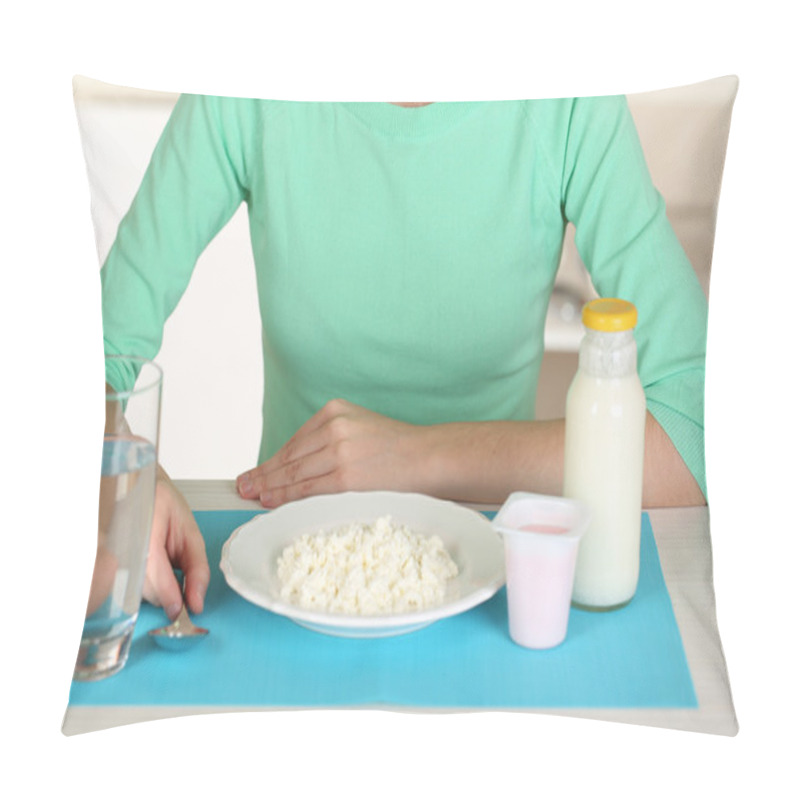 Personality  Girl And Dietary Food Pillow Covers