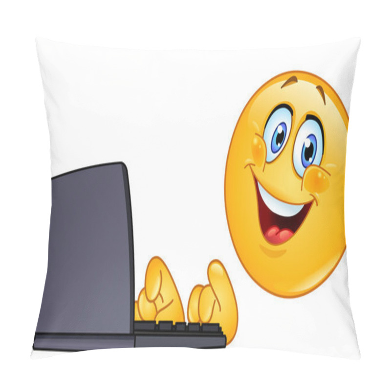 Personality  Emoticon With Computer Pillow Covers