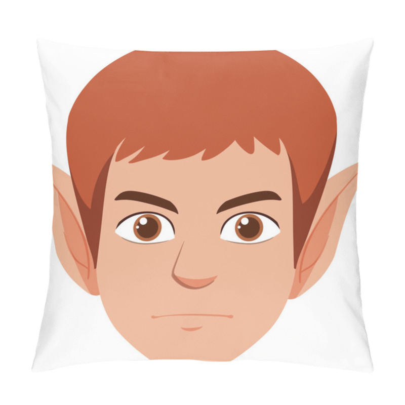 Personality  Illustration Of An Elf With Pointed Ears Pillow Covers