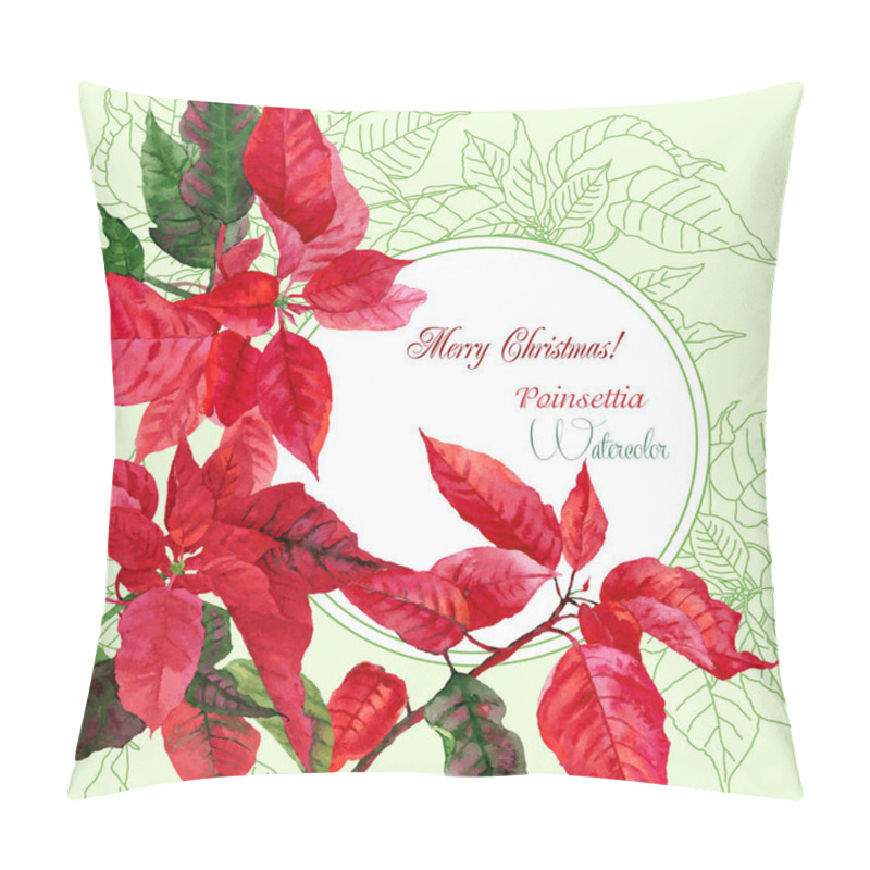 Personality  Background  With Bouquet Of Poinsettia Pillow Covers