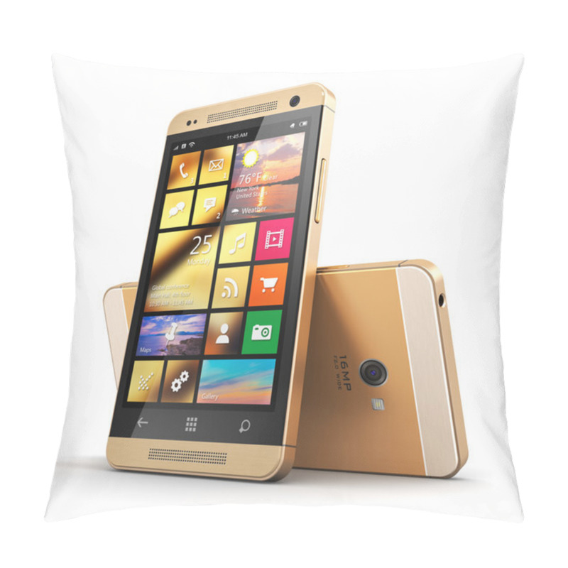 Personality  Modern Golden Touchscreen Smartphone Pillow Covers