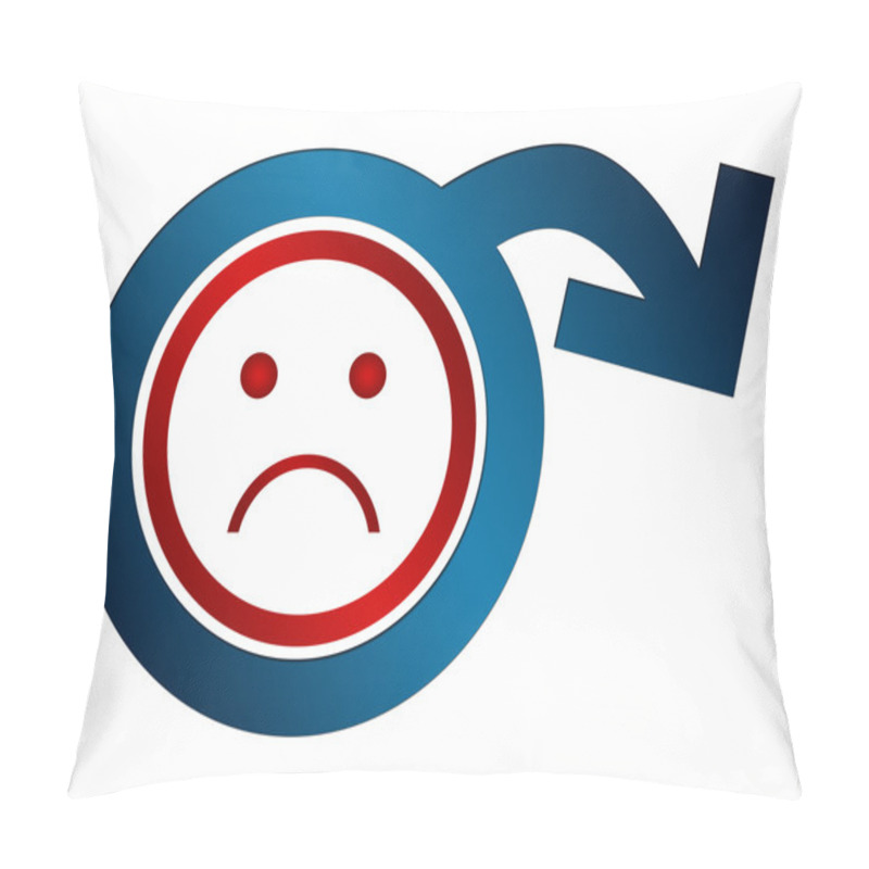 Personality  Erectile Dysfunction Sad Face Pillow Covers