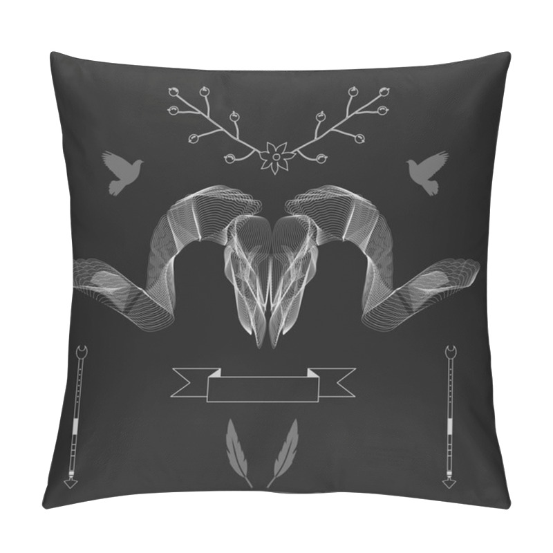 Personality  Abstract Animal Background Line Art Pillow Covers