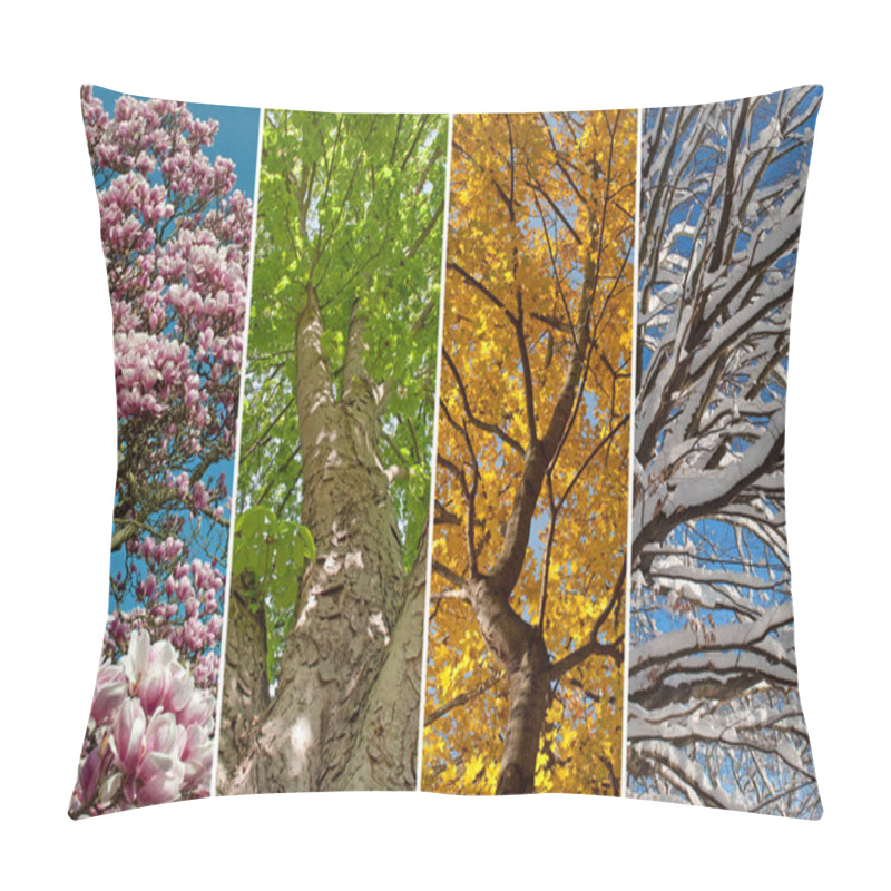 Personality  Four Seasons In A Collage Pillow Covers