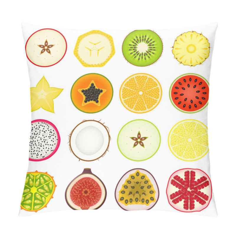 Personality  Icon Set Fruits Pillow Covers