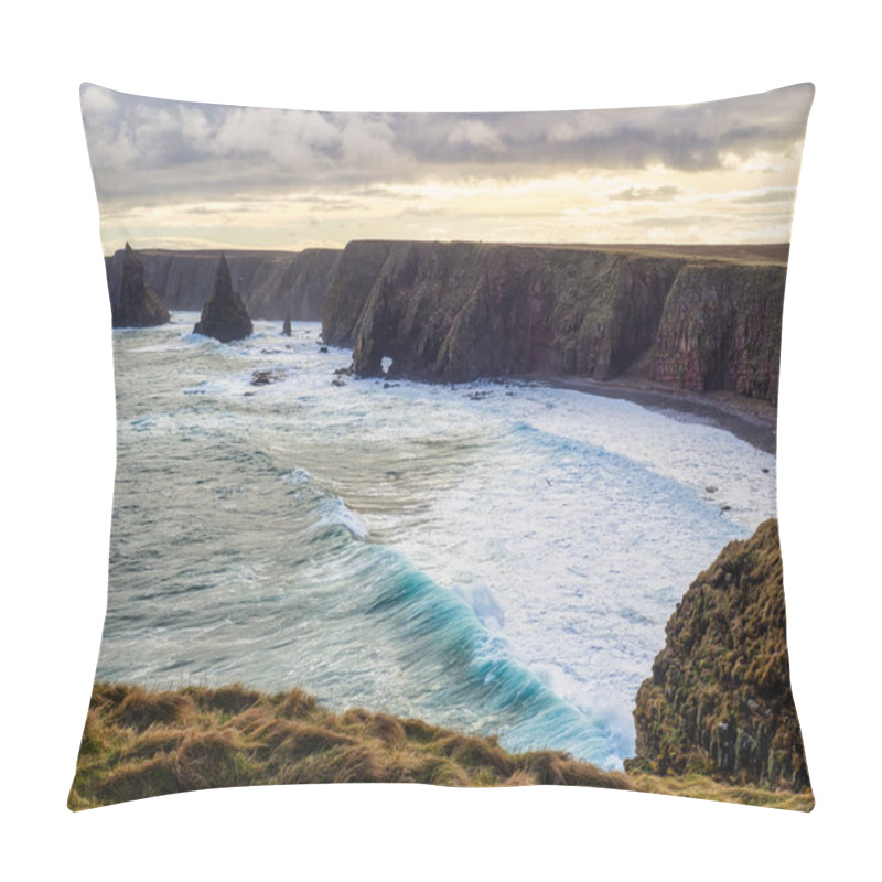 Personality  John O Groats From The Nearby Cliffs Pillow Covers