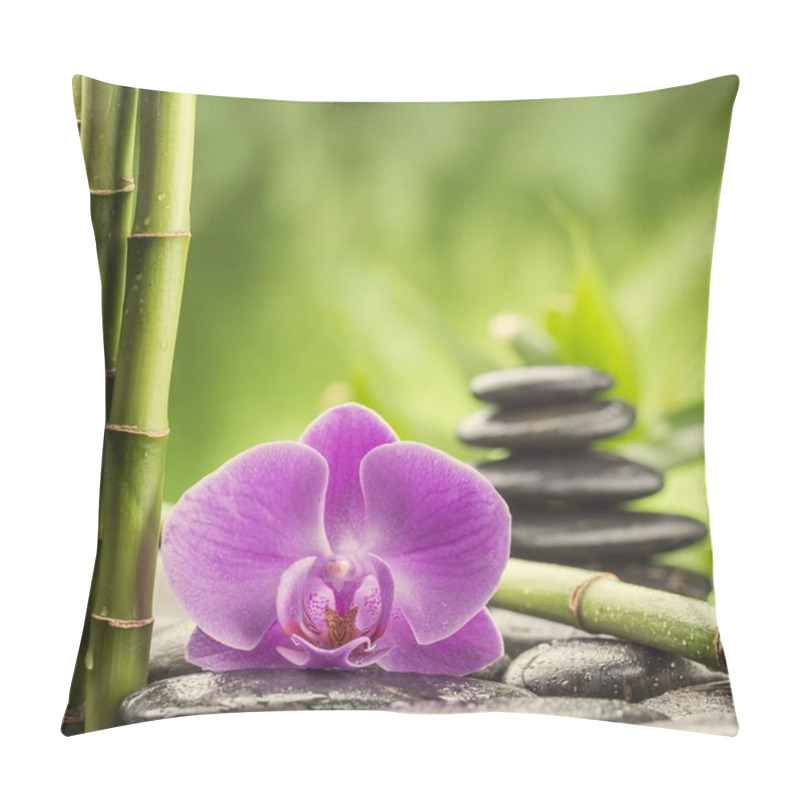 Personality  Zen Basalt Stones And Bamboo  Pillow Covers