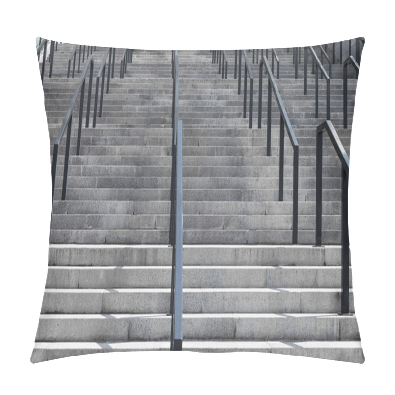 Personality  Concrete Staircase With Iron Railings Pillow Covers