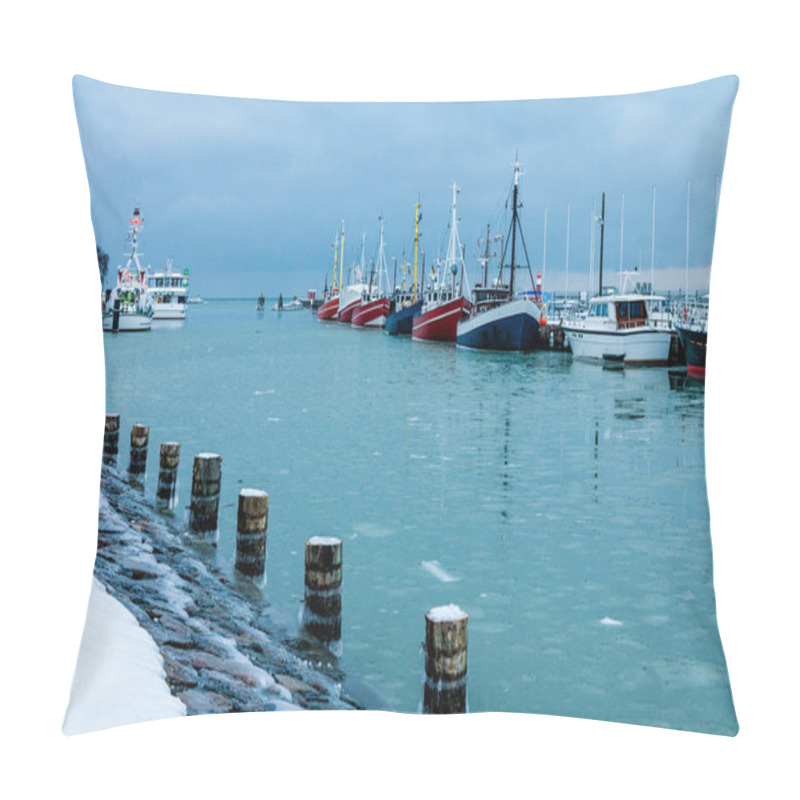 Personality  Fishing Boats In Warnemuende Pillow Covers