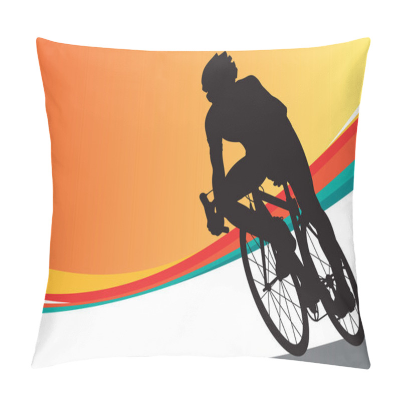 Personality  Sport Bicycle Vector Racer Pillow Covers