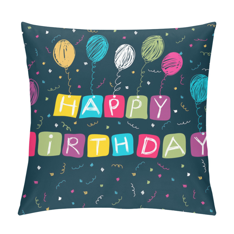 Personality  Happy Birthday Card Pillow Covers