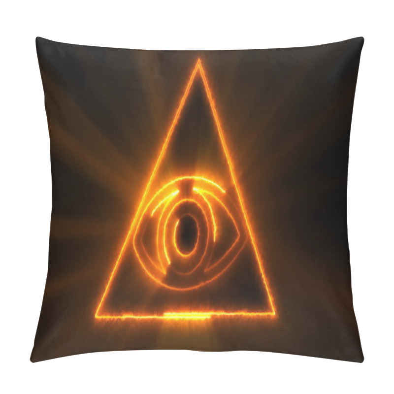 Personality  Abstract Background With The Eye Of Providence. Seamless Loop Digital Backdrop. 3d Rendering Pillow Covers