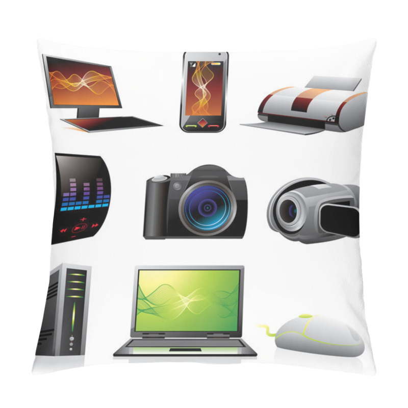 Personality  Computers And Electronics Icons Pillow Covers