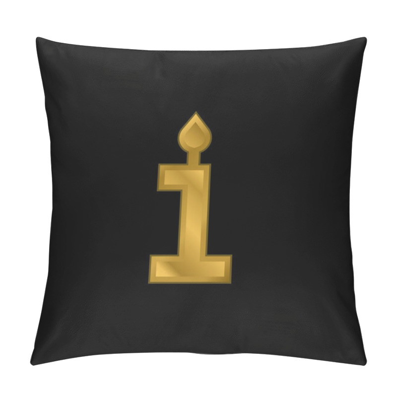 Personality  Birthday Gold Plated Metalic Icon Or Logo Vector Pillow Covers