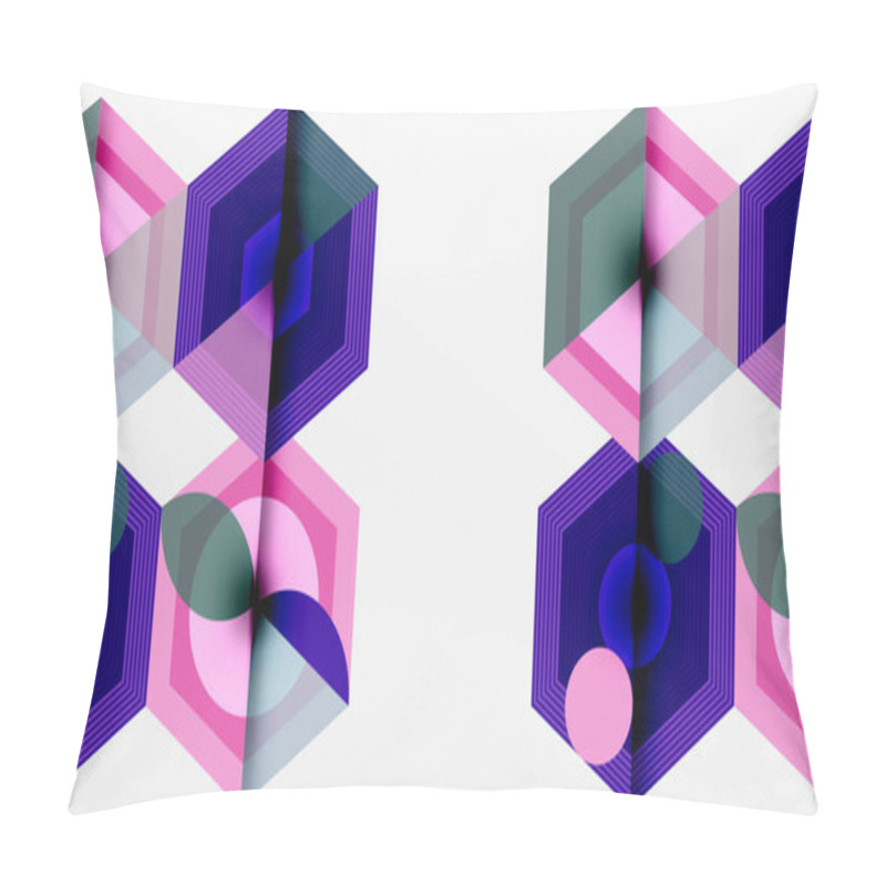 Personality  Hexagons Design Geometric Abstract Background Pillow Covers