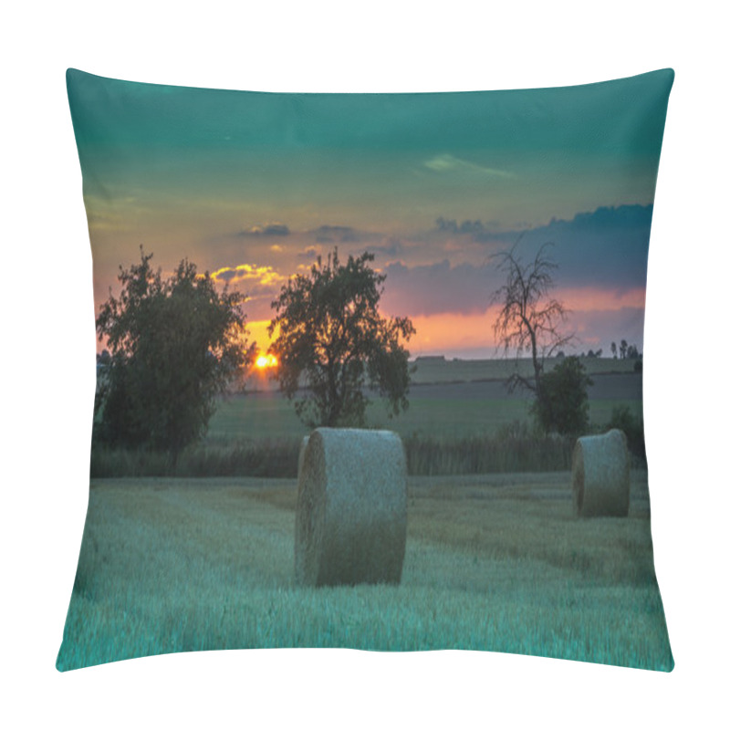 Personality  Fields And Meadows During Sunset Pillow Covers