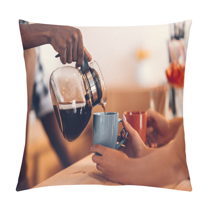 Personality  Barista Pouring Coffee On Bar Pillow Covers