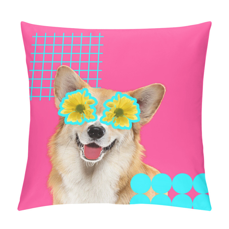 Personality  Modern Design, Contemporary Art Collage With Cute Doggies Pillow Covers