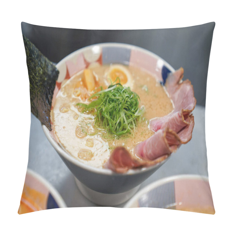 Personality  Classic Tokyo Tonkotsu Ramen Served In Japanese Ramen Restaurant Pillow Covers