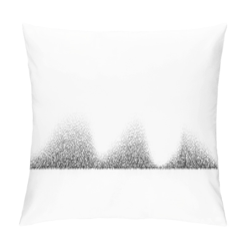 Personality  Grainy Wave With Noise Gradient. Dotted Wavy Texture With Grain. Vector Grunge Pattern Pillow Covers