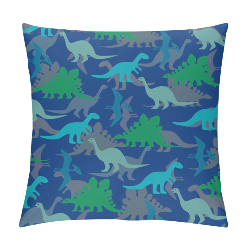 Personality  Blue And Green Dinosaurs Pattern Pillow Covers