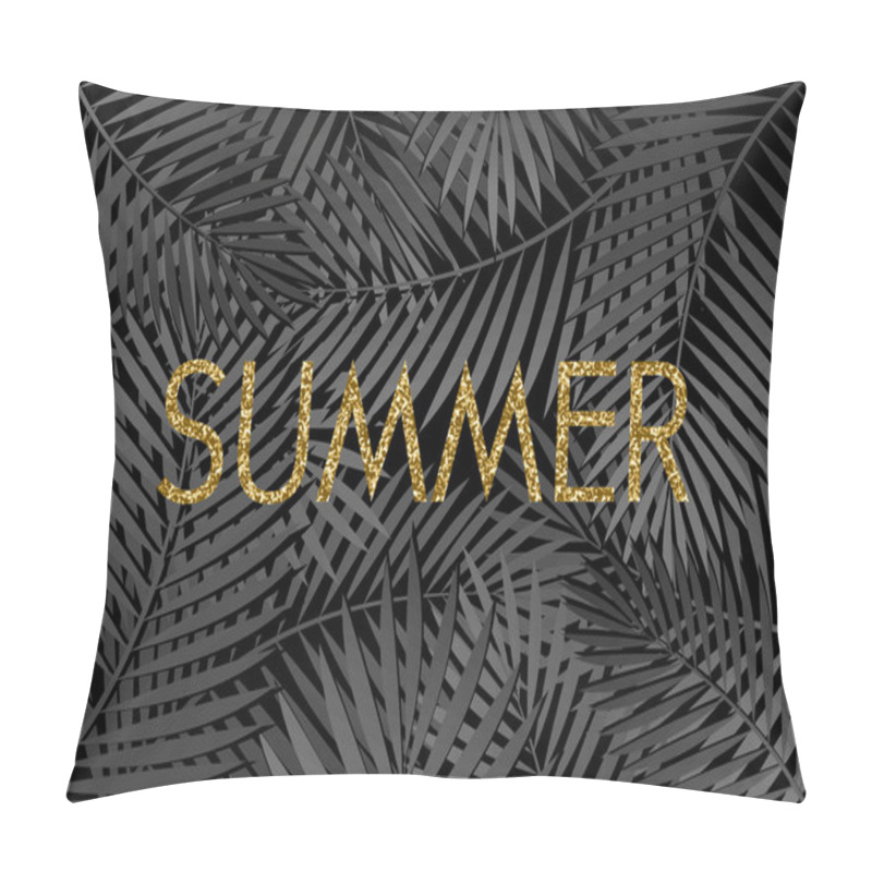 Personality  Gold Summer Poster Design Pillow Covers