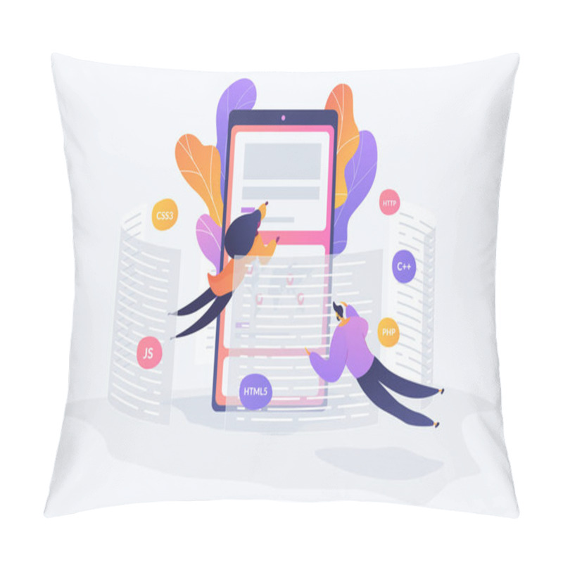 Personality  Front End Development It Concept Vector Illustration Pillow Covers