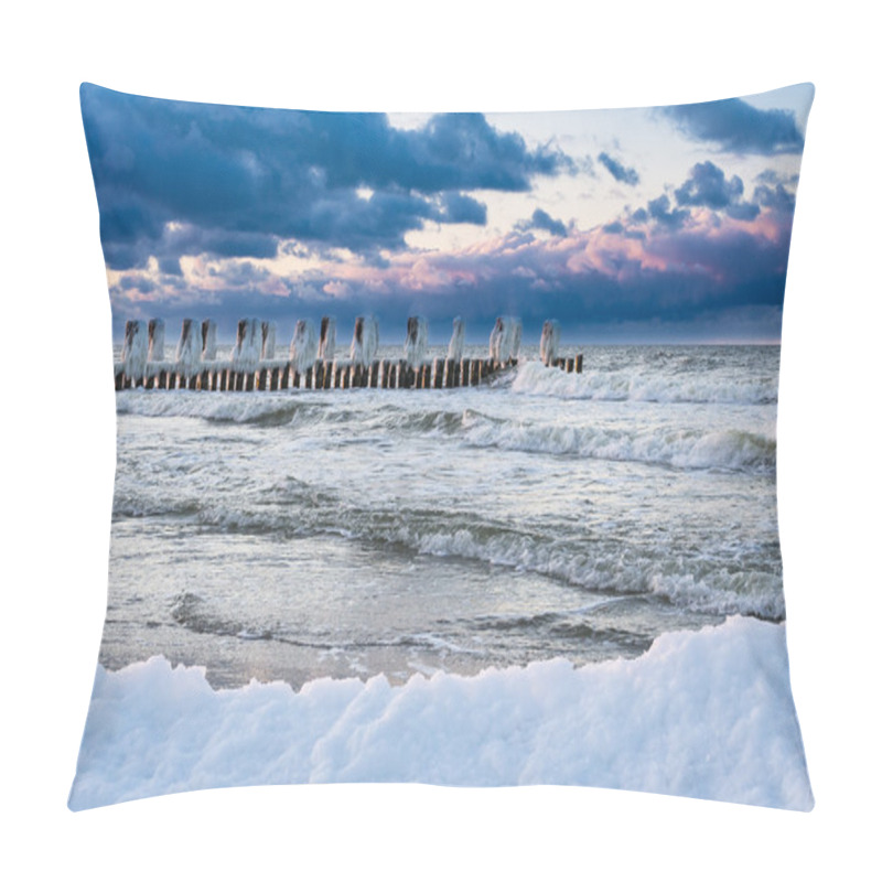 Personality  Groyne On Shore Of The Baltic Sea Pillow Covers