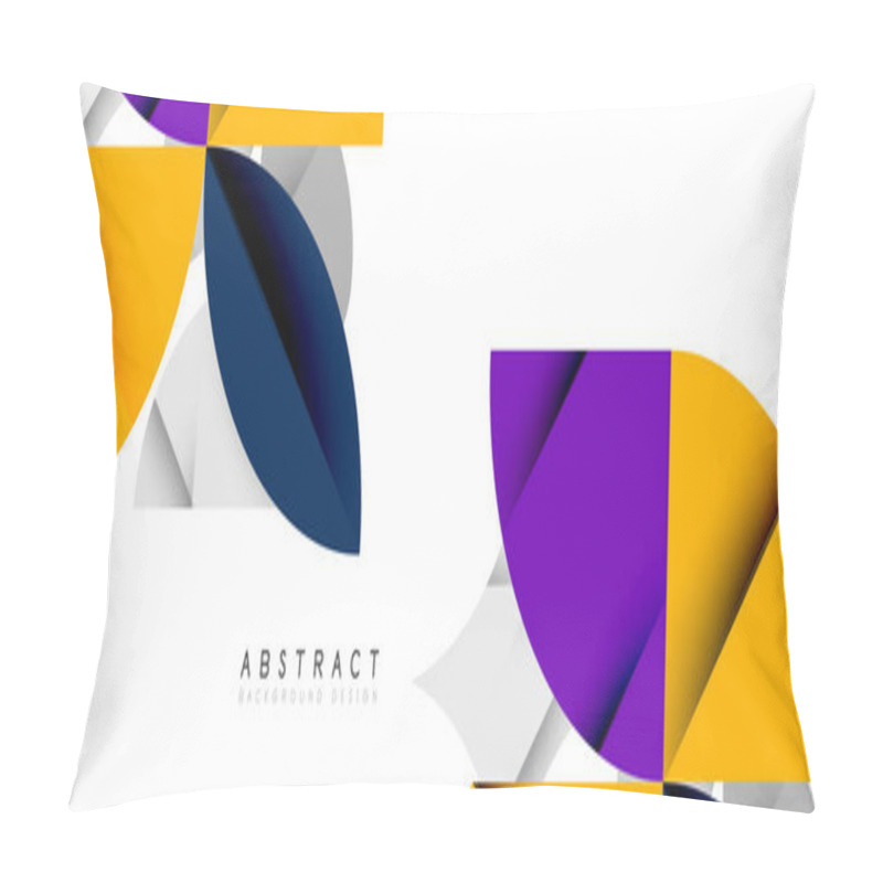 Personality  Minimal Geometric Elements On White. Petals, Round Triangles, Star Pillow Covers