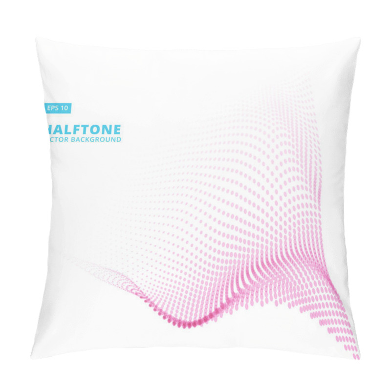 Personality  Abstract Pink Halftone Wave Background Vector  Pillow Covers