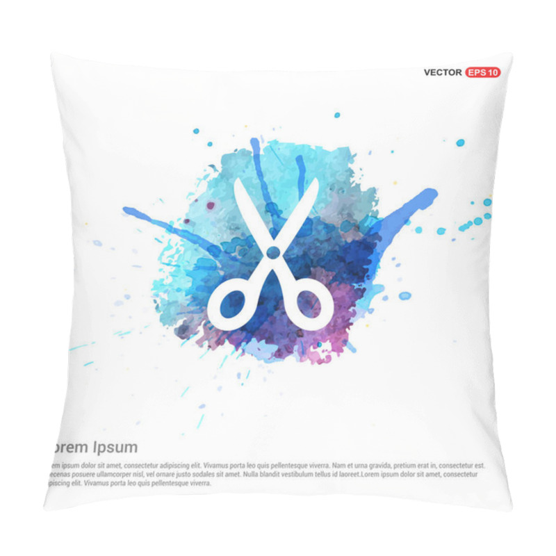 Personality  Scissors Flat Icon Pillow Covers