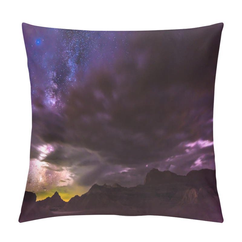 Personality  Beautiful Cloudy Night Badlands South Dakota Pillow Covers