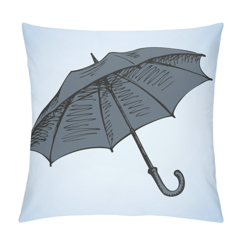 Personality  Umbrella. Vector Drawing Pillow Covers