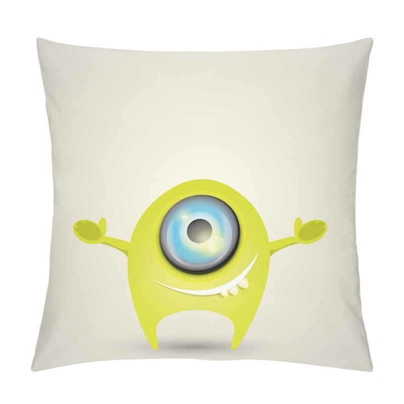 Personality  Green Cartoon Cute Monster Pillow Covers