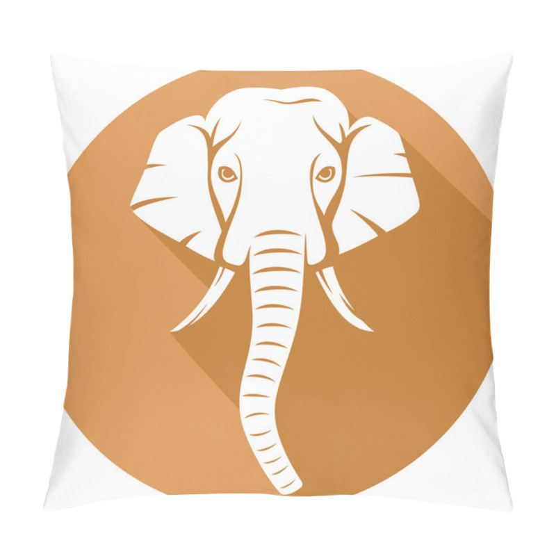 Personality  Indian Elephant Head Flat Icon Pillow Covers