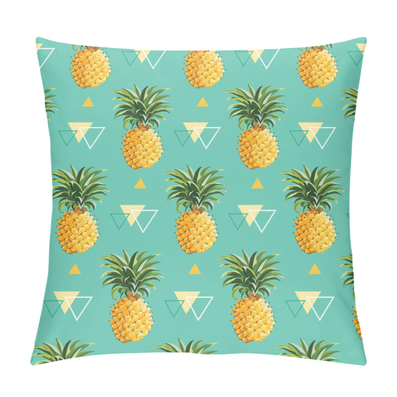 Personality  Geometric Pineapple Background - Seamless Pattern In Vector Pillow Covers