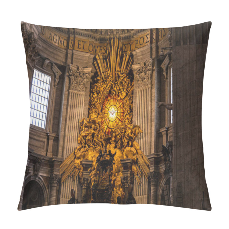 Personality  ROME, ITALY - JUNE 28, 2019: Interior Of Papal Basilica Of St. Peter In The Vatican Pillow Covers